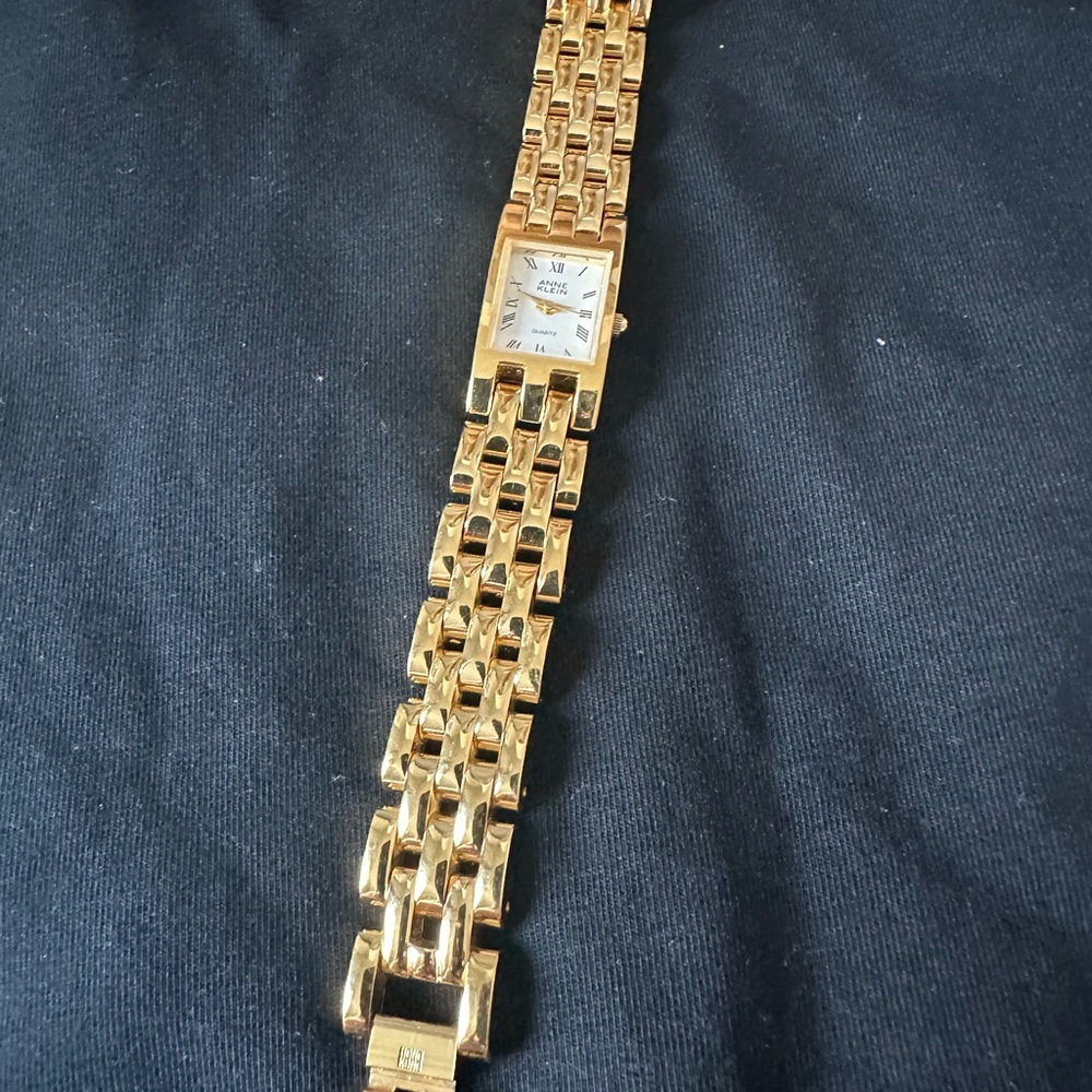Gold-Tone Square Face Watch Anne Klein